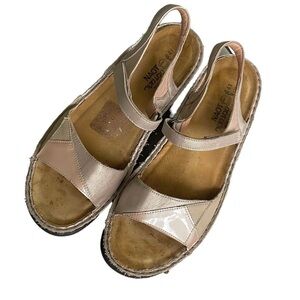 Naot Leather Velcro Strap Sandals Made In Israel Blush Pink 10 US / 41 EU